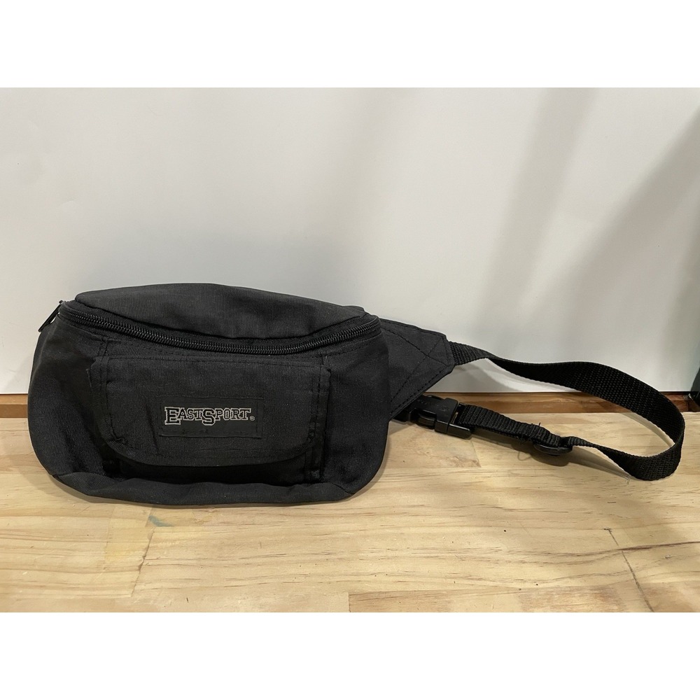 VTG- Eastsport Fanny Pack Black Waist Pouch Sports Hiking Walking Bag Fanny Pack - Picture 2 of 7